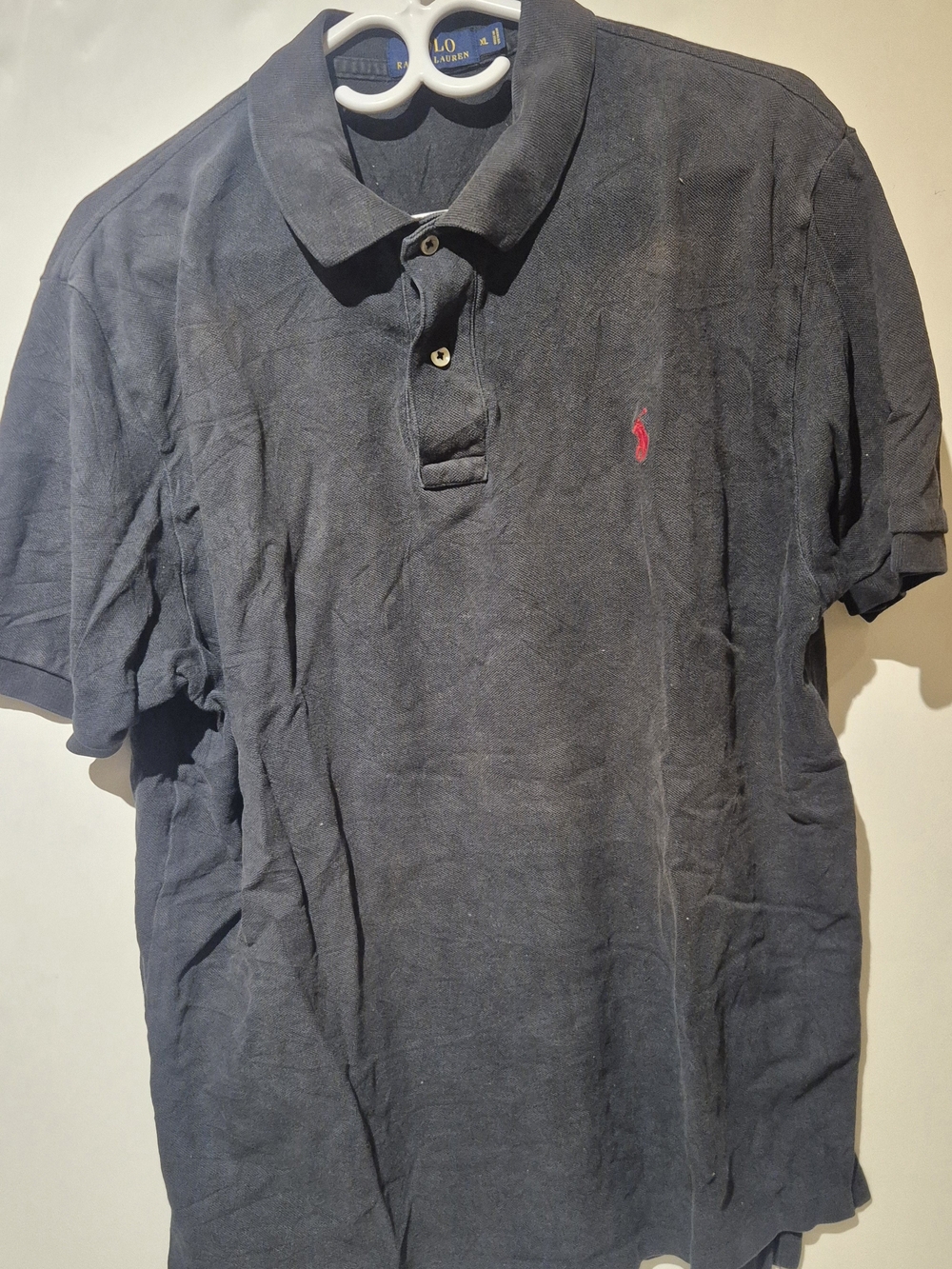 Polo by Ralph Lauren Navy Polo with Pink Pony Logo